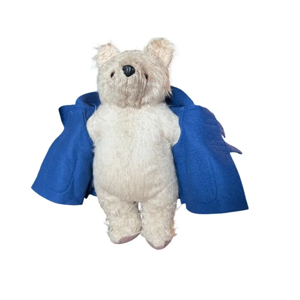 Vintage 1972 Original Paddington Bear Blue Coat Made In England Gabrielle